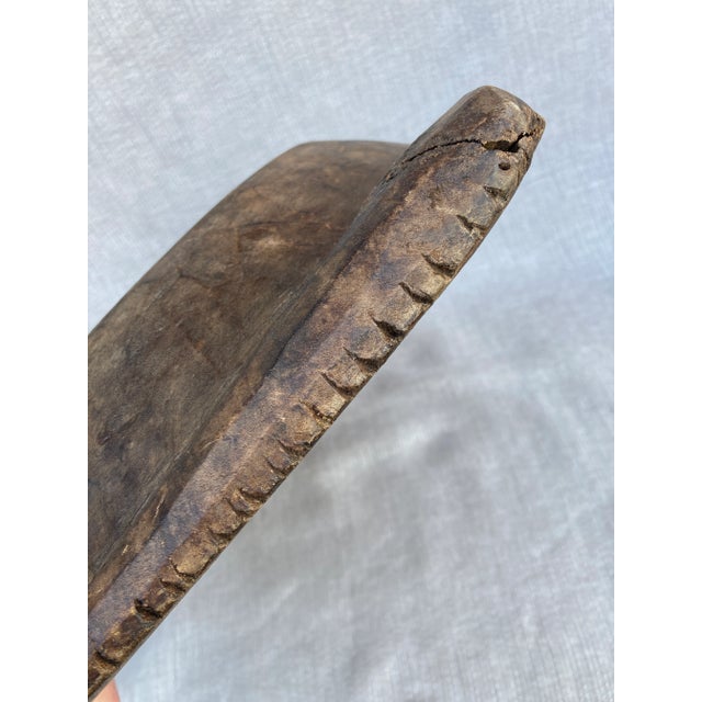 Brown Antique Hand Hewn Wood Dough Bowl For Sale - Image 8 of 12
