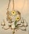 Mid 20th Century Vintage French Italian Tole Metal Painted Daisy Chandelier For Sale - Image 5 of 9