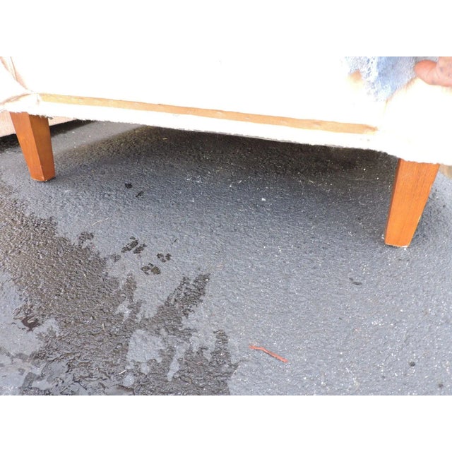 Mid Century Pair of Tufted Living Room Side by Side Chairs by Burdines For Sale - Image 9 of 11