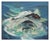 Ocean Wave, Mid Century Modern Abstracted Seascape Beautiful abstracted seascape, a mid century modern oil painting of...