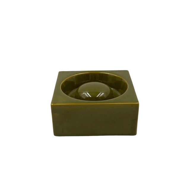 1960s Mid-Century Green Ceramic Ashtray from Sicart, Italy, 1969 For Sale - Image 5 of 15