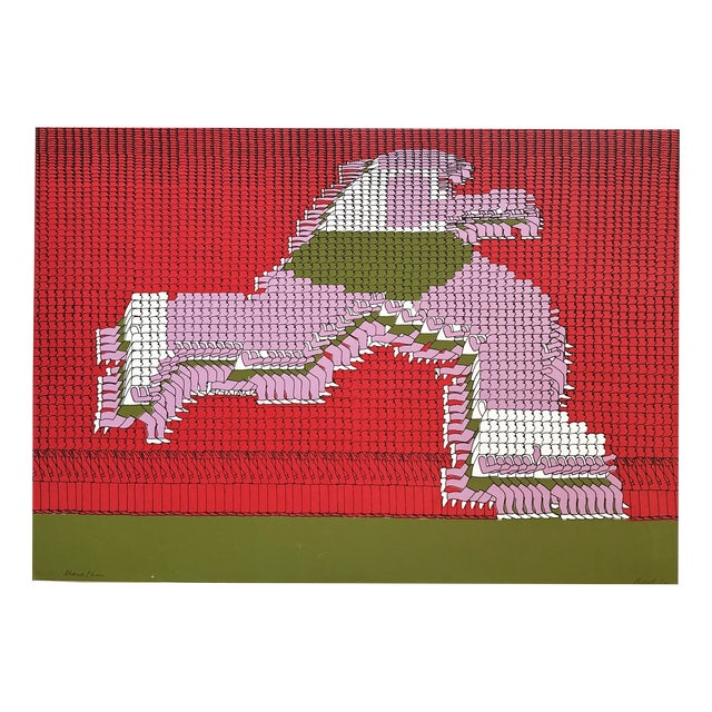 Thomas Bayerle, Marathon 1969, Signed, Limited Edition, Screen Print For Sale