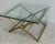 Vintage Gold Gilt Faux Bamboo Campaign X Base End Table Italian Regency B For Sale - Image 9 of 10
