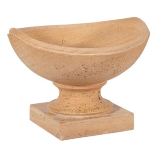 Maitland-Smith Jaisalmer Crescent Stone Vase For Sale