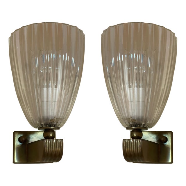 Vintage Art Deco Wall Lights, 1920s, Set of 2 For Sale