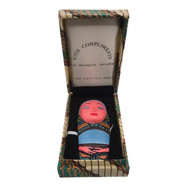 Vintage Female Menong Ceramic Mask Wall Art Keepsake For Sale