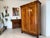 Original Biedermeier Wardrobe in Walnut Veneer with Clothes Rail For Sale - Image 4 of 10