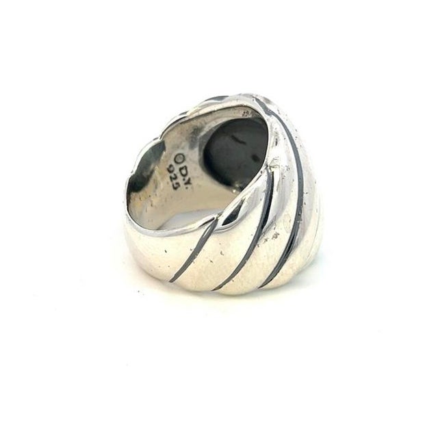 Contemporary 1990s David Yurman Authentic Estate Cable Ring Size 6 Silver For Sale - Image 3 of 10