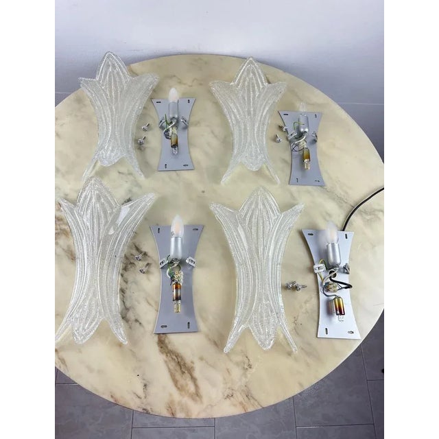 Murano Glass Wall Lights, Italy, 1990s, Set of 4 For Sale - Image 7 of 11