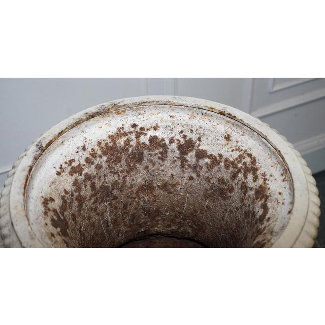 Victorian Painted Cast Iron Urn For Sale - Image 12 of 13
