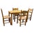 Brown Country Style Carved Dining Table and Chairs, 1960s, Set of 5 For Sale - Image 8 of 8