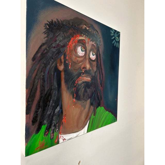 Imagined Christ, Oil on Canvas, Seromo Okro (2025) For Sale - Image 4 of 4