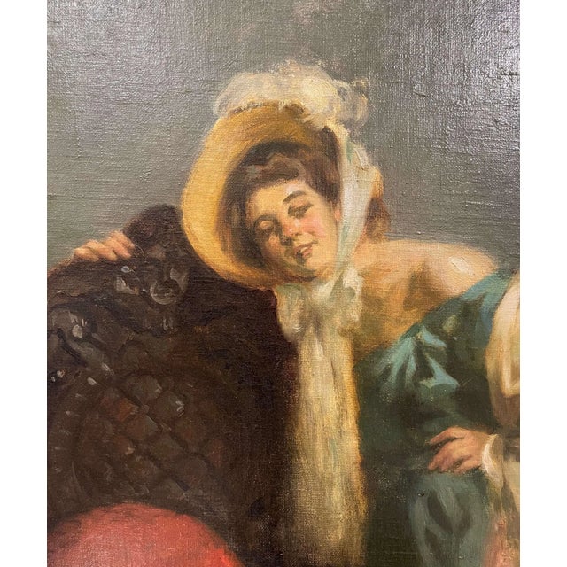 Gold Early 20th Century Hungarian Framed Oil on Canvas Painting by Vilmos Nagy For Sale - Image 8 of 12