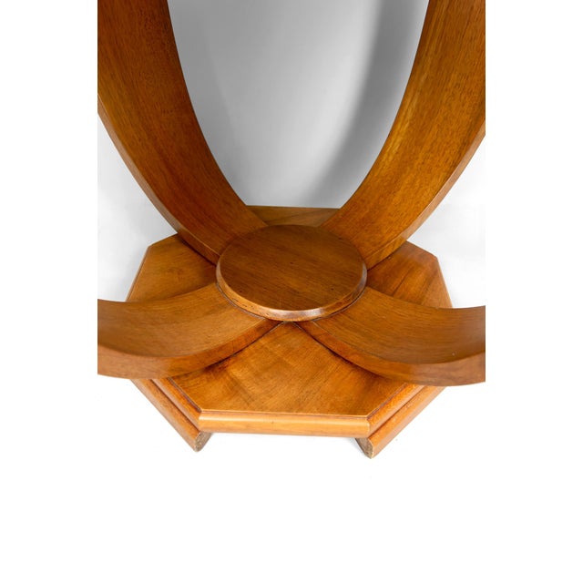 Modernist Art Deco Octagonal Walnut Side Table, France, 1930s For Sale - Image 10 of 13