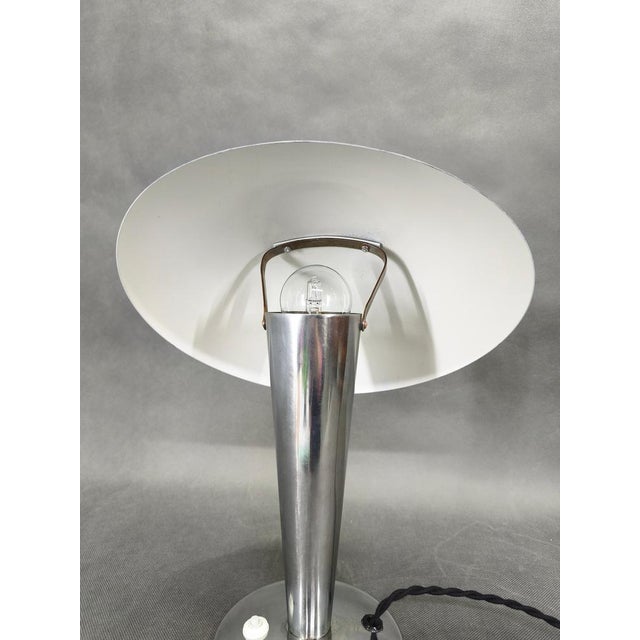 Bauhaus Chrome Table Lamp with Adjustable Shade, 1930s For Sale - Image 3 of 10