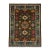 Brown and Teal Kazak Rug With Star Medallion, 5'8" X 7'9" For Sale