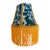 Covington Luv Bunny Teal Velvet Unique Lampshade With Yellow Fringe That Glows! For Sale