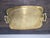 Mid 20th Century Hollywood Regency Solid Brass Tray With Art Nouveau Style Handles For Sale In Mobile - Image 6 of 12