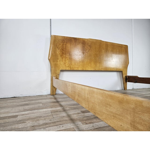 Wood Vintage Maple Double Bed, 1950 For Sale - Image 7 of 11