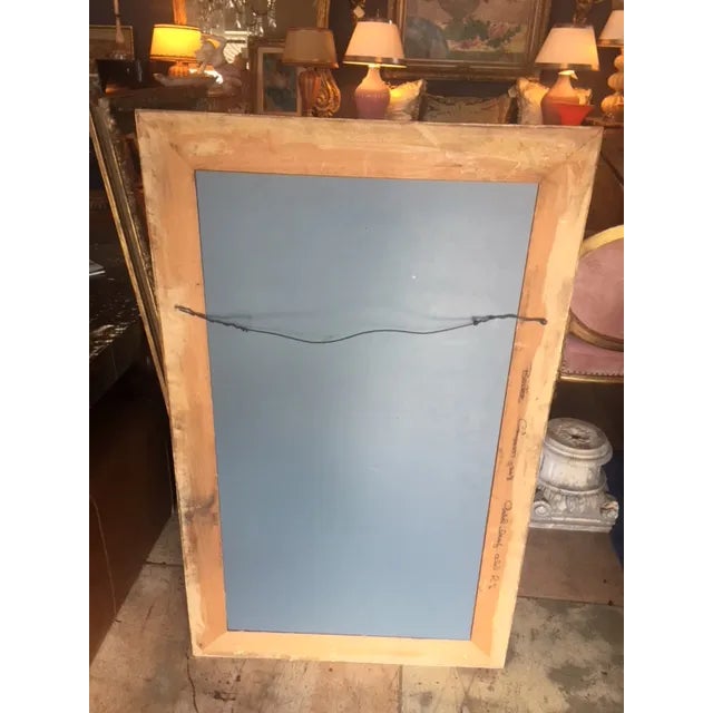 19th Century Italian Carved Giltwood Candles on Mirrors - A Pair For Sale - Image 11 of 13