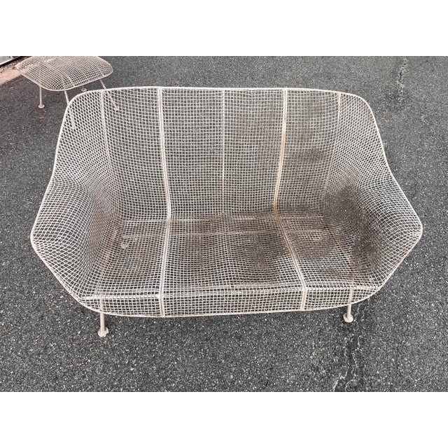 Mid 20th Century Mid 20th Century Russell Woodard Iron Sculptura Settee Sofa, Attributed For Sale - Image 5 of 12