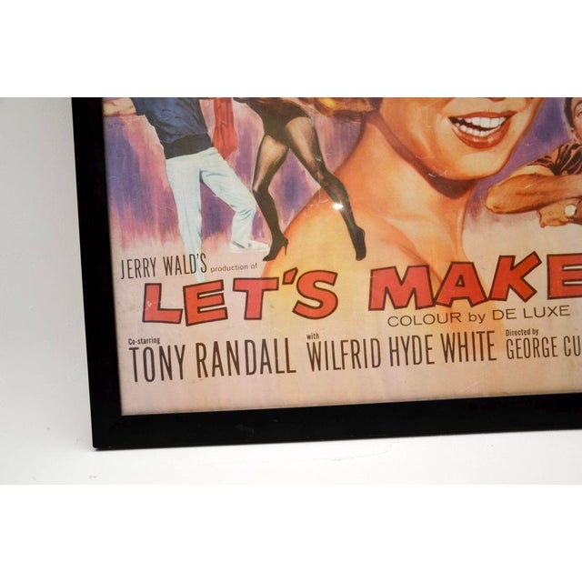1960s Vintage Framed Lets Make Love Film Poster, 1960 For Sale - Image 5 of 8