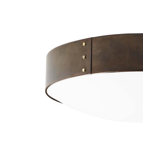 Large Modern Iron Oxide Ceiling Lamp from Konsthantverk, Sweden For Sale - Image 3 of 7