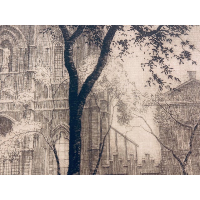 Signed Edgar L. Bloomster Etching “Place D’Armes – Montréal” | Limited Edition No. 100/100 | C. 1920 For Sale - Image 4 of 7