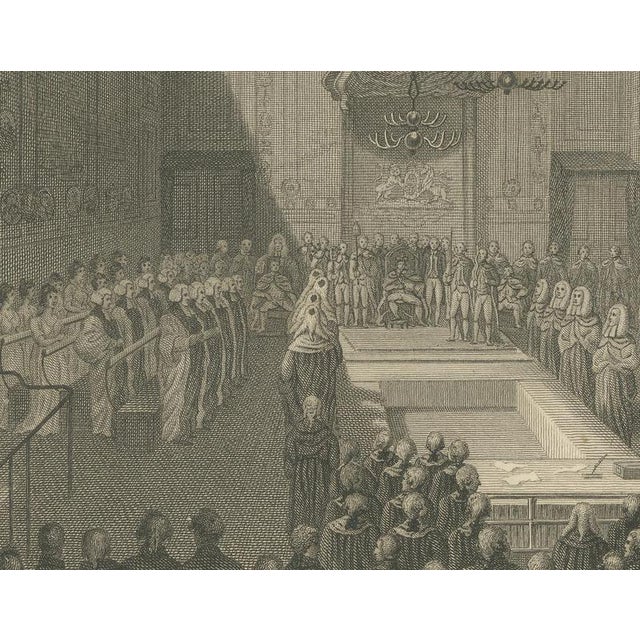 19th Century The King on His Throne in the House of Lords, 1804, Paper For Sale - Image 5 of 8