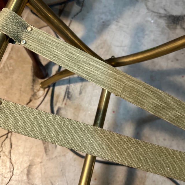 Vintage Rare Brass Luggage Rack For Sale - Image 4 of 5