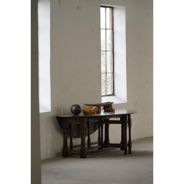 1940s Large Mid-Century French Modern Gateleg Dining or Console Table, 1940s For Sale - Image 5 of 18