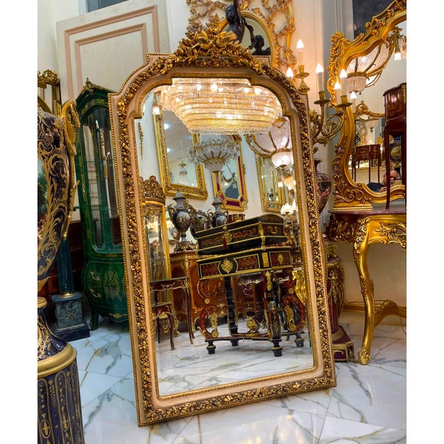 2020s French Rococo Gilt Mirror – Ornate Gold Leaf Frame With Birds & Nature Details For Sale - Image 5 of 5