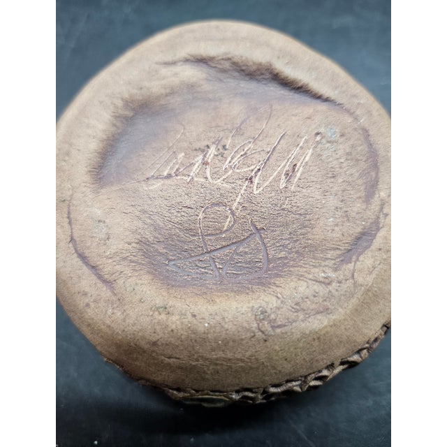 Hand Crafted Ceramic Pottery Box, Signed For Sale - Image 4 of 6