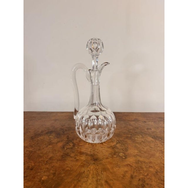 Antique Edwardian Glass Ewer, 1900, Set of 2 For Sale - Image 6 of 6