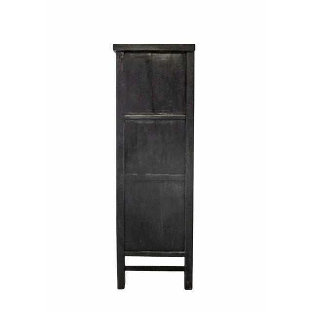 Chinoiserie-Style Hand-Painted Elm Cabinet For Sale - Image 11 of 14