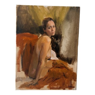 Vintage Soviet-Era Portrait of a Lady “Tanya” by A. Zuyev, Made in 1981 For Sale