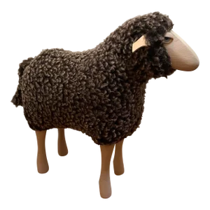 Lalanne Style Carved Wood Sheep Stool or Sculpture