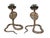 Indian Pair of Vintage Hand-Engraved Brass Cobra Snake Candleholders For Sale - Image 3 of 16