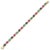Art Deco 15.01 Ct Emerald, Ruby and Blue Sapphire Tennis Bracelet in 14k Yellow Gold For Sale - Image 3 of 13