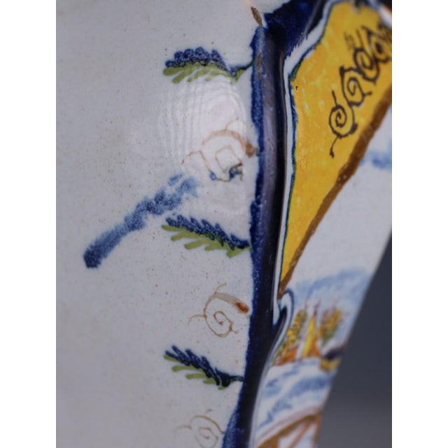18th Century Dutch Delft Polychrome Covered Pot with Bird Finial, 1760 For Sale - Image 16 of 18