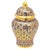 Traditional Late 20th Century Thai Benjarong Hand-Painted Gilt Porcelain Covered Jar 6.6" For Sale - Image 3 of 17