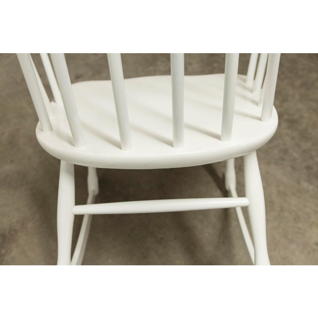 Grandessa Rocking Chair in White Beech attributed to Lena Larsson for Nesto, 1960 For Sale - Image 14 of 18