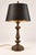 Gothic Vintage Neoclassical Acanthus Table Lamp With Black and Gold-Lined Shade For Sale - Image 3 of 8
