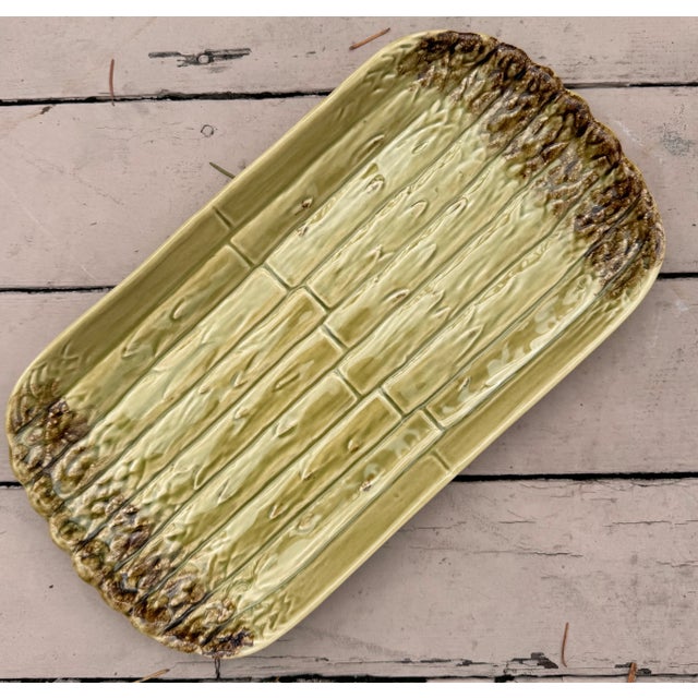 Vintage Bordallo Pinheiro Asparagus Tray For Sale - Image 9 of 13