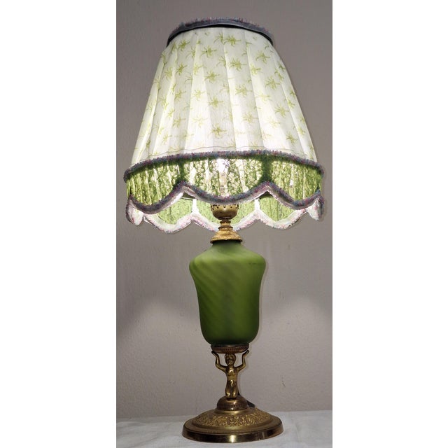 1920s Vintage Table Lamp with Figurative Bronze Base by Lamplove, 1920s For Sale - Image 5 of 12