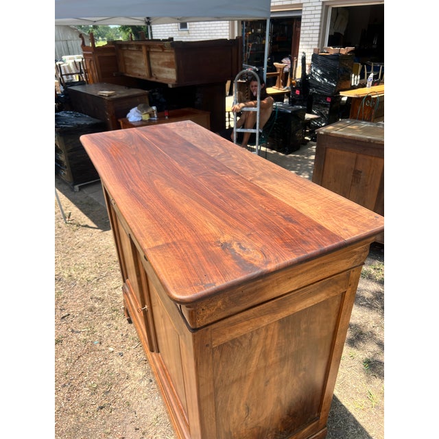 French 19th Century Louis Philippe Solid Walnut Two Door Buffet For Sale - Image 12 of 12