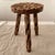 Vintage brutalist hand carved tripod milking stool. Solid sturdy little stool, with hand carved detail from every angle....