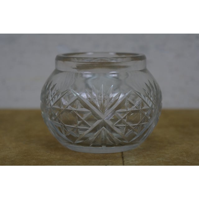 Antique Simpson Hall Miller Sterling Silver Lidded Cut Crystal Vanity Jar Pot 4" For Sale - Image 10 of 15