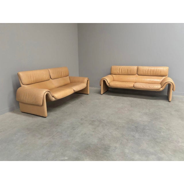DS2011 Leather Sofas from de Sede, 1980s, Set of 2, in Good conditions. Designed 1980 to 1989 This piece has an...