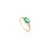 Metal 14k Yellow Gold 1.16 Carat Oval Emerald Single Stone East to West Ring Size 6.5 For Sale - Image 7 of 11